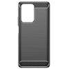 Techsuit Carbon Silicone Back Cover voor Xiaomi 11T / 11T Pro - Zwart