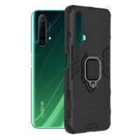 Techsuit Shield Silicone Back Cover voor Realme X50 - Zwart