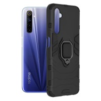 Techsuit Shield Silicone Back Cover voor Realme 6/6S - Zwart