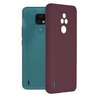 Techsuit Color Silicone Back Cover voor Motorola Moto E7 - Paars
