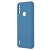 Techsuit Color Silicone Back Cover voor Motorola Moto E7 Power / Moto E7i Power - Blauw