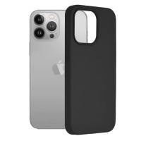 Techsuit Black Silicone Back Cover voor Apple iPhone 13 Pro - Zwart