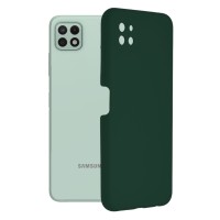 Techsuit Color Silicone Back Cover voor Samsung Galaxy A22 5G - Groen
