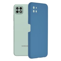 Techsuit Color Silicone Back Cover voor Samsung Galaxy A22 5G - Blauw