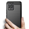 Techsuit Carbon Silicone Back Cover voor Realme 8/8 Pro - Zwart