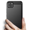 Techsuit Carbon Silicone Back Cover voor Realme C11 - Zwart