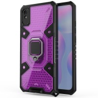 Techsuit Honeycomb Armor Back Cover voor Xiaomi Redmi 9A / Redmi 9AT - Paars