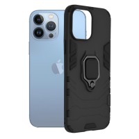 Techsuit Shield Silicone Back Cover voor Apple iPhone 13 Pro Max - Zwart