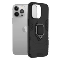 Techsuit Shield Silicone Back Cover voor Apple iPhone 13 Pro - Zwart