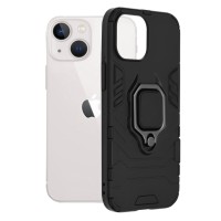 Techsuit Shield Silicone Back Cover voor Apple iPhone 13 Mini - Zwart