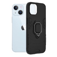 Techsuit Shield Silicone Back Cover voor Apple iPhone 13 - Zwart