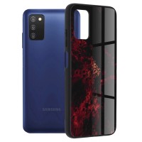 Techsuit Glaze Back Cover voor Samsung Galaxy A03s - Red Nebula