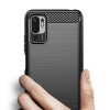 Techsuit Carbon Silicone Back Cover voor Xiaomi Poco M3 Pro 5G / Redmi Note 10 5G - Zwart