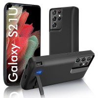 Techsuit Power Pro Battery Case 5000 mAh voor Samsung Galaxy S21 Ultra - Zwart