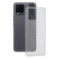 Techsuit Clear Silicone Back Cover voor Realme 8/8 Pro - Transparant