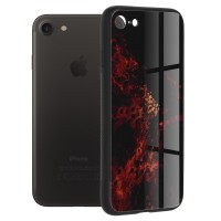 Techsuit Glaze Back Cover voor Apple iPhone 6/6S/7/8 / iPhone SE 2022/2020 - Red Nebula