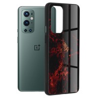Techsuit Glaze Back Cover voor OnePlus 9 Pro - Red Nebula