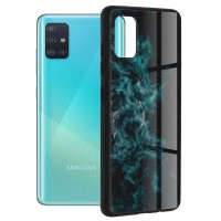 Techsuit Glaze Back Cover voor Samsung Galaxy A51 4G/5G - Blue Nebula