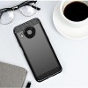 Techsuit Carbon Silicone Back Cover voor Nokia X10 / Nokia X20 - Zwart