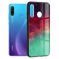 Techsuit Glaze Back Cover voor Huawei P30 Lite / P30 Lite New Edition - Fiery Ocean