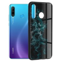 Techsuit Glaze Back Cover voor Huawei P30 Lite / P30 Lite New Edition - Blue Nebula
