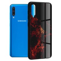 Techsuit Glaze Back Cover voor Samsung Galaxy A30s/A50 - Red Nebula
