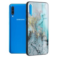 Techsuit Glaze Back Cover voor Samsung Galaxy A30s/A50 - Blue Ocean