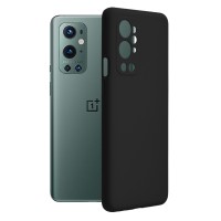 Techsuit Black Silicone Back Cover voor OnePlus 9 Pro - Zwart