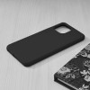 Techsuit Black Silicone Back Cover voor Xiaomi Mi 11 Lite / 11 Lite 5G NE - Zwart