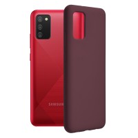 Techsuit Color Silicone Back Cover voor Samsung Galaxy A02s - Paars