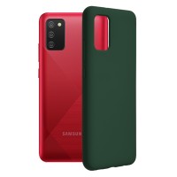 Techsuit Color Silicone Back Cover voor Samsung Galaxy A02s - Groen