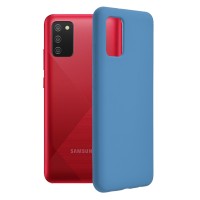 Techsuit Color Silicone Back Cover voor Samsung Galaxy A02s - Blauw