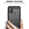 Techsuit Carbon Silicone Back Cover voor Motorola Moto G50 - Zwart