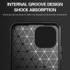 Techsuit Carbon Silicone Back Cover voor Xiaomi Mi 11 Lite / 11 Lite 5G NE - Zwart
