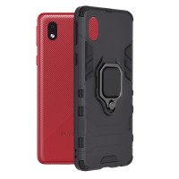 Techsuit Shield Silicone Back Cover voor Samsung Galaxy A01 Core - Zwart