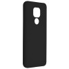 Techsuit Black Silicone Back Cover voor Motorola Moto E7 Plus / Moto G9 Play - Zwart