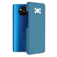 Techsuit Color Silicone Back Cover voor Xiaomi Poco X3 / X3 Pro / X3 NFC - Blauw
