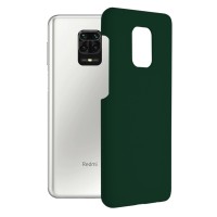 Techsuit Color Silicone Back Cover voor Xiaomi Redmi Note 9S/9 Pro - Groen