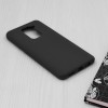 Techsuit Black Silicone Back Cover voor Xiaomi Redmi Note 9 - Zwart