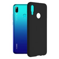 Techsuit Black Silicone Back Cover voor Huawei P Smart 2019 - Zwart