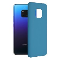 Techsuit Color Silicone Back Cover voor Huawei Mate 20 Pro - Blauw