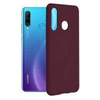 Techsuit Color Silicone Back Cover voor Huawei P30 Lite / P30 Lite New Edition - Paars
