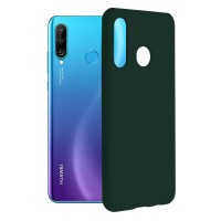 Techsuit Color Silicone Back Cover voor Huawei P30 Lite / P30 Lite New Edition - Groen