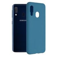 Techsuit Color Silicone Back Cover voor Samsung Galaxy A20e - Blauw