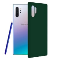 Techsuit Color Silicone Back Cover voor Samsung Galaxy Note 10 Plus - Groen