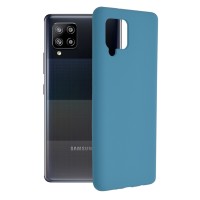 Techsuit Color Silicone Back Cover voor Samsung Galaxy A42 - Blauw