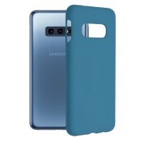 Techsuit Color Silicone Back Cover voor Samsung Galaxy S10e - Blauw