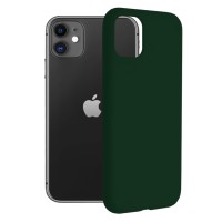 Techsuit Color Silicone Back Cover voor Apple iPhone 11 - Groen