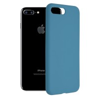 Techsuit Color Silicone Back Cover voor Apple iPhone 8 Plus/7 Plus - Blauw