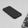 Techsuit Black Silicone Back Cover voor Apple iPhone 6/6S/7/8 / iPhone SE 2022/2020 - Zwart